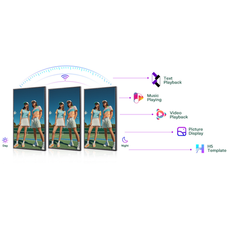 SYLVOX 43" Zewnętrzny Ekran Reklamowy 4K / Monitor Outdoor Digital Signage (Model 2025)