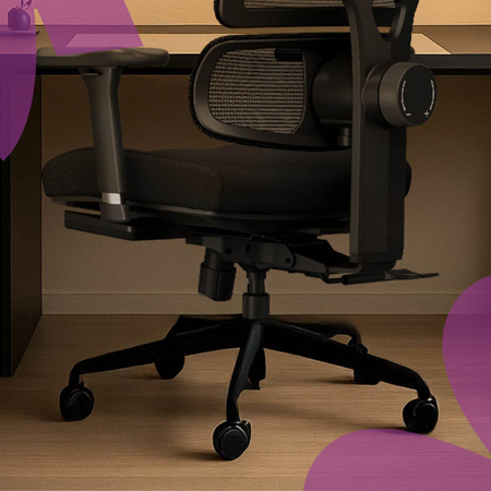 Ergonomiczny fotel Spacetronik LUMBO 44 Czarny Outlet A-