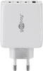 Ładowarka sieciowa 3x USB-C + USB superszybkie ładowanie 68W QC 3.0 PD Goobay biała