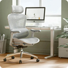 Krzesło do ergonomicznego biura 6D Spacetronik DORIS 40 szare z regulowanym zagłówkiem i podłokietnikami