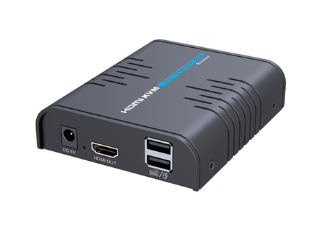 Konwerter sygnału HDMI na IP do 100m + KVM USB zestaw TX + RX