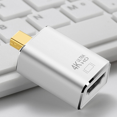 Adapter wtyk mini DisplayPort - gniazdo HDMI 4K Kabel w Oplocie SPMD-H03