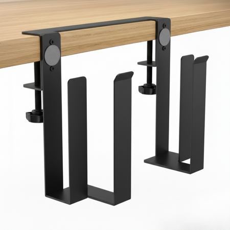 Boczny organizer do biurka na zacisk 25×20×8 cm czarny SPB146B