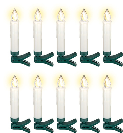 LED-Weihnachtsbaumkerzen Goobay 15x10cm KIT 10x - zdjęcie 2