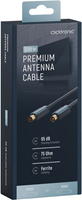 CLICKTRONIC Przyłącze kabel antenowy TV IEC gn.TV/wt.TV ekranowane 2m
