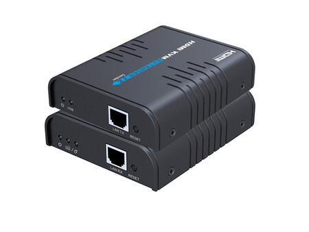 Konwerter sygnału HDMI na IP do 100m + KVM USB zestaw TX + RX