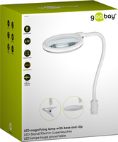 Lampa LUPA kosmetyczna warsztatowa Goobay 100mm 6W 30x LED 480lm z klipsem i stopą
