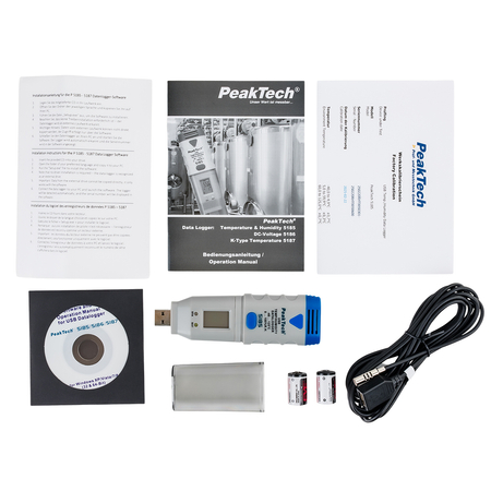 Feuchte-Temp-USB-Datenlogger PeakTech 5185