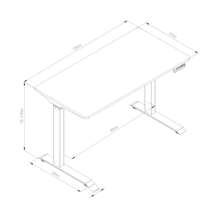 Biurko regulowane elektrycznie Spacetronik SPE-O112BB Moris OUTLET