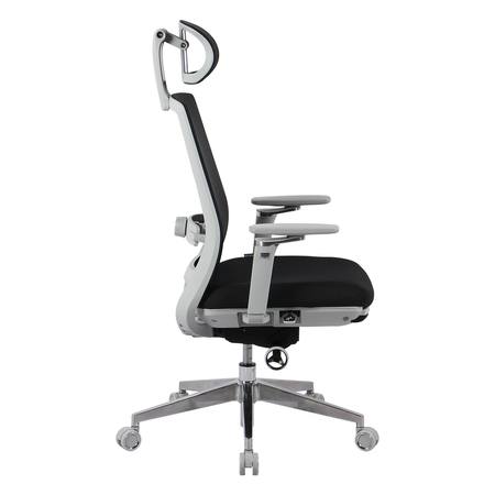 Fotel ergonomiczny biurowy 5D z podnóżkiem Spacetronik Albert Czarny OUTLET