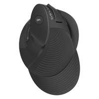 Ergonomische Maus Delux M618G DB in schwarz staubfrei