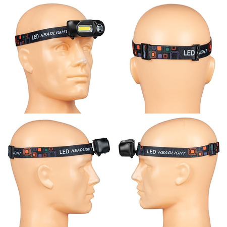 Latarka czołowa akumulatorowa USB XPE 170lm i COB Vayox VA0115