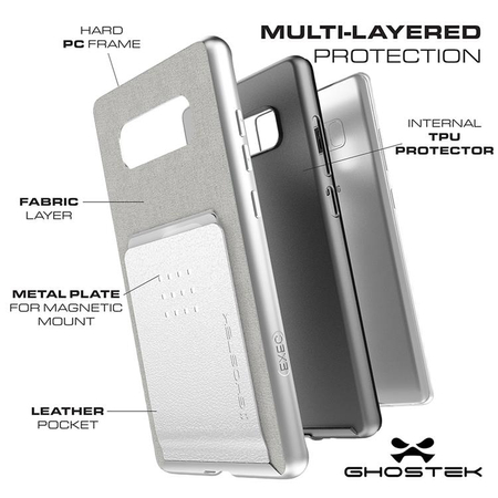 Etui Exec 2 Samsung Galaxy Note8 srebrny