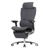 Fotel ergonomiczny biurowy 3D z podnóżkiem Spacetronik Torhild Szary OUTLET