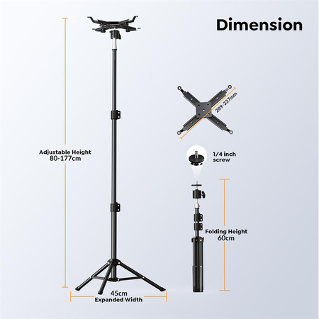 Uniwersalny Statyw Stojak Stand do Projektora 80-177cm VESA i Śruba 1/4"  Yaber YH-170