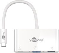 Adapter USB-C na VGA + USB-C z PowerDelivery + USB 3.0 Goobay