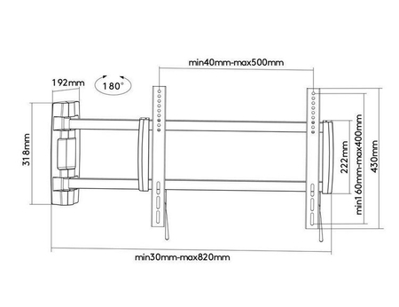 Uchwyt TV Goobay EasyFlip M 26"-42" Goobay