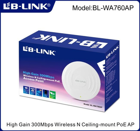 LB-LINK BL-WA760AP Celing-mount Hotspot 300Mbps +zas. POE