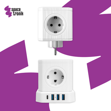 Steckdosenleiste 5xAC 3xUSB 1xUSB-C SPS-C02W