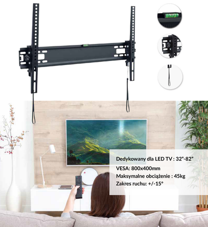 Uchwyt TV Red Eagle Hermann 32-82" VESA 800x400