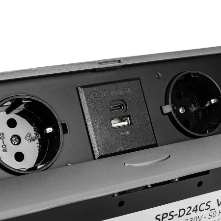 Gniazdo wpuszczane w blat Spacetronik SPS-D24CC V2 OUTLET