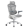 Krzesło do ergonomicznego biura 6D Spacetronik DORIS 40 szare z regulowanym zagłówkiem i podłokietnikami