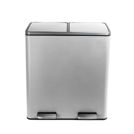 Funky Trash Can Silver Black Spacetronik Podwójny