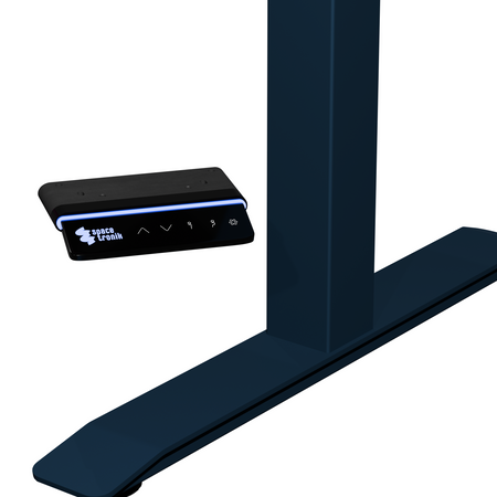 Biurko regulowane Vegard elektryczne dwusilnikowe MDF granatowo-czerwone