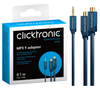 CLICKTRONIC Adapter wtyk Jack 3,5mm - 2x gniazdo RCA 10cm