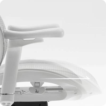 Szary fotel biurowy do ergonomicznego biura - REGULACJA 4D - Spacetronik SPRINGLE 22