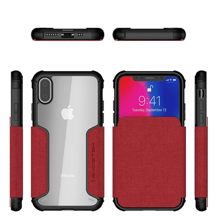 Etui Exec 3 Apple iPhone Xs czerwony - zdjęcie 2