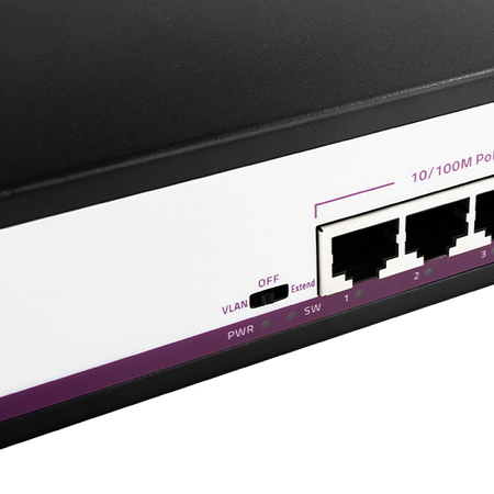 SWITCH 6-portowy 100Mbps POE 65W SP-SF1006P