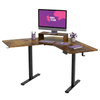 Biurko narożne regulowane SPEL112BR  Spacetronik 120x50 cm ciemne drewno