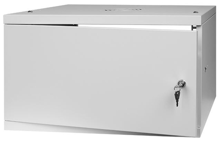 Szafa RACK 19'' 6U 450mm SZARA Drzwi stalowe