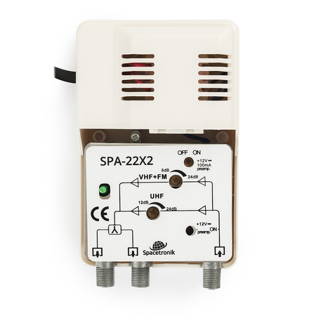 tV-Verstärker Spacetronik SPA-22X2 FM/VHF UHF 12V - zdjęcie 2