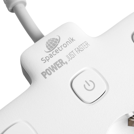 Listwa zasilająca z 4x USB USB-C PD QC 2500W Auto-ID Spacetronik REVO SR200