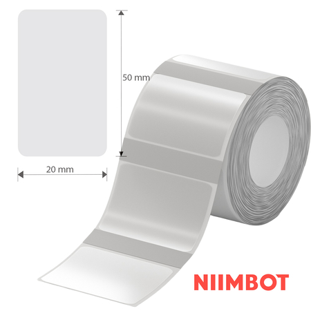 Etykiety seria B Niimbot 50x20mm 320szt przezroczyste - zdjęcie 2