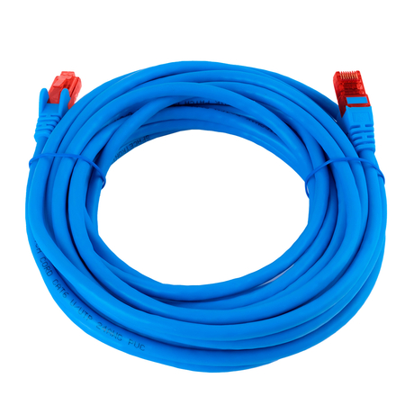 Kabel RJ45 CAT 6 U/UTP AWG24 niebieski 10m