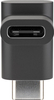 Adapter USB-C na USB-C (kątowy) gniazdo-wtyk Goobay CZARNY