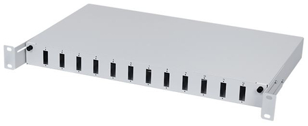 Przełącznica światłowodowa 19" 1U 12xSC Duplex Szara stała