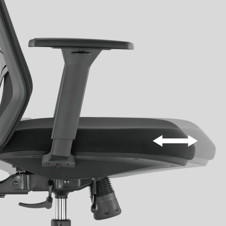 Zestaw podwójne biurko elektryczne Spacetronik Pure Black z fotelami