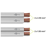 Kabel głośnikowy GOOBAY 2x1,5mm² miedziany CU biały rolka 50m