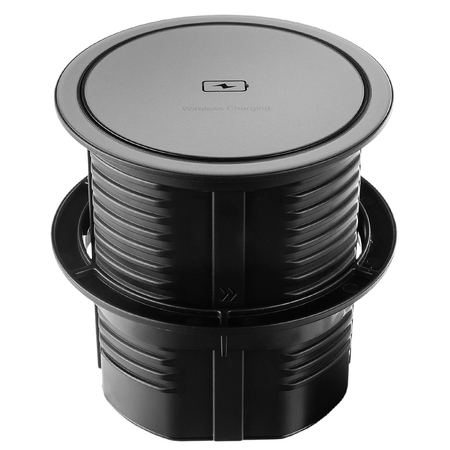 Gniazdo Blatowe z Ładowarka Indukcyjna USB okrągłe Wysuwane Spacetronik SPS-R3D6B V2