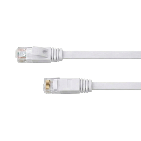 CAT 6A płaski kabel sieciowy U/UTP biały 1M