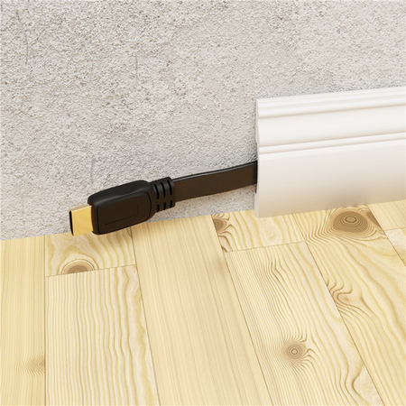 Kabel HDMI 2.0 4K 60Hz PŁASKI ARC CEC Goobay czarny 3m