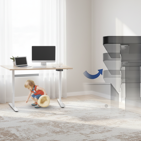 Zestaw gamingowy RGB biurko elektryczne 120x60 krzesło DORIS 11