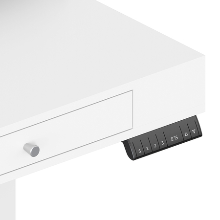 Mobile Singlel-Motor Sit-Stand Desk with Divider