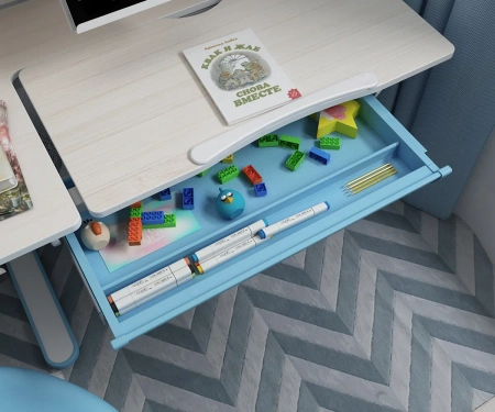 Regulowane biurko dla dziecka Spacetronik XD 112x60 cm (niebieskie) OUTLET