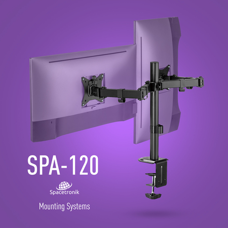 Uchwyt na dwa monitory Spacetronik SPA-120 - zdjęcie 2
