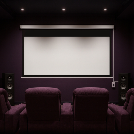 Ekran do Projektora Sufitowy Ścienny Elektryczny Napinany 120" cali z Pilotem Rozwijany